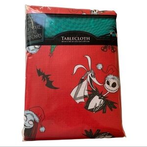 Nightmare Before Christmas Tablecloth Red